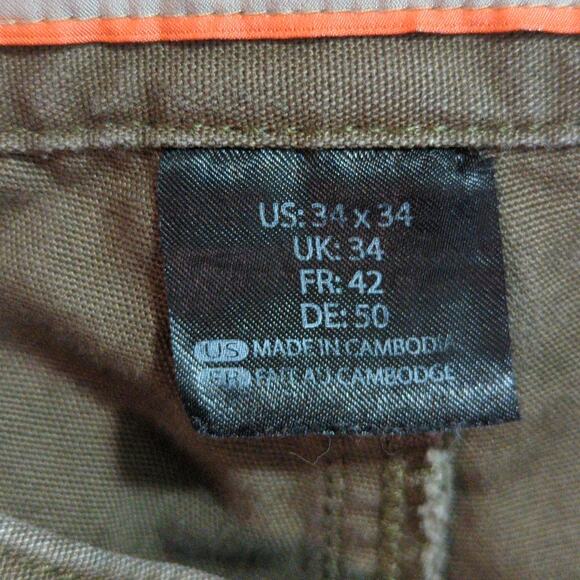 5.11 Tactical Pants Mens 34x34 Green Cotton Cargo Double Knee Elastic Waist‎ - Picture 2 of 9